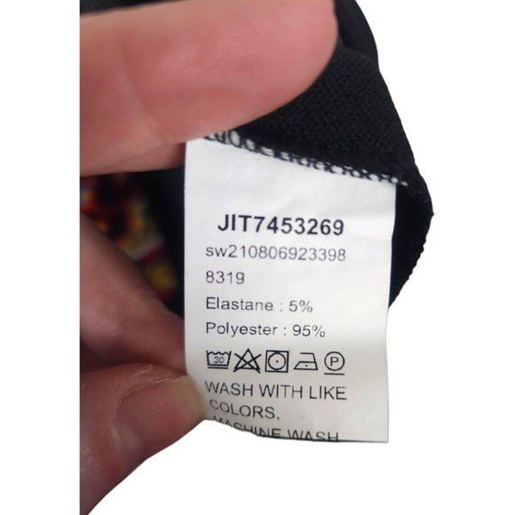 Shein Curve Zip Up Comic Print Pencil Mini Skirt - Picture 6 of 8